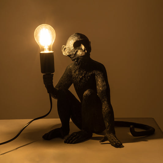 APES 01807 Μοντέρνο Επιτραπέζιο Φωτιστικό Πορτατίφ με Ντουί 1 x E27 AC 220-240V IP20 - Μαύρο - Μ30 x Π27 x Υ30