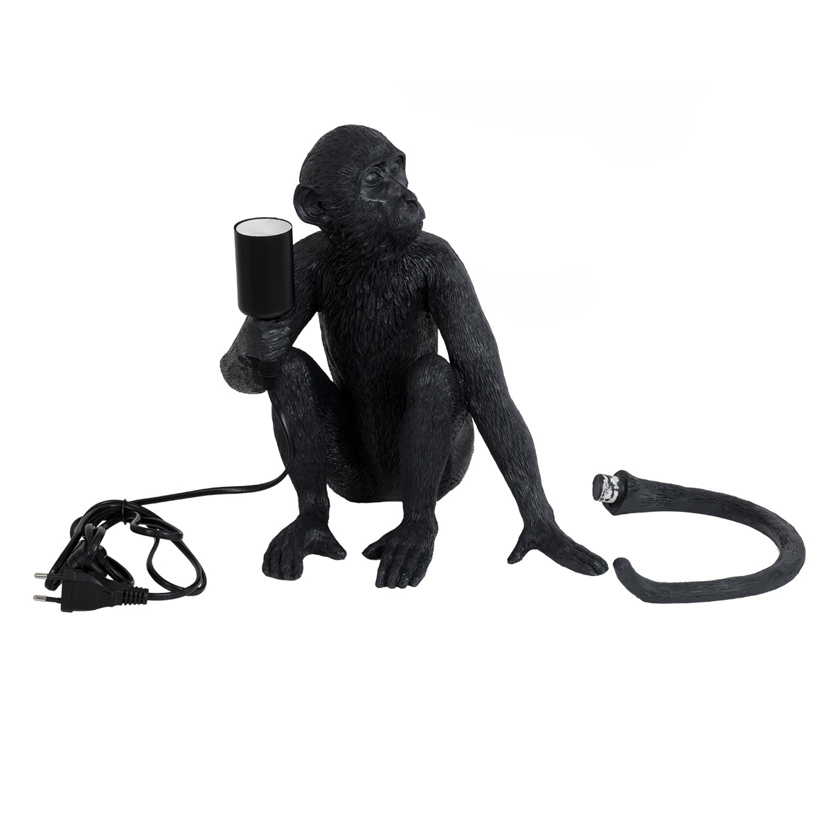 APES 01807 Μοντέρνο Επιτραπέζιο Φωτιστικό Πορτατίφ με Ντουί 1 x E27 AC 220-240V IP20 - Μαύρο - Μ30 x Π27 x Υ30