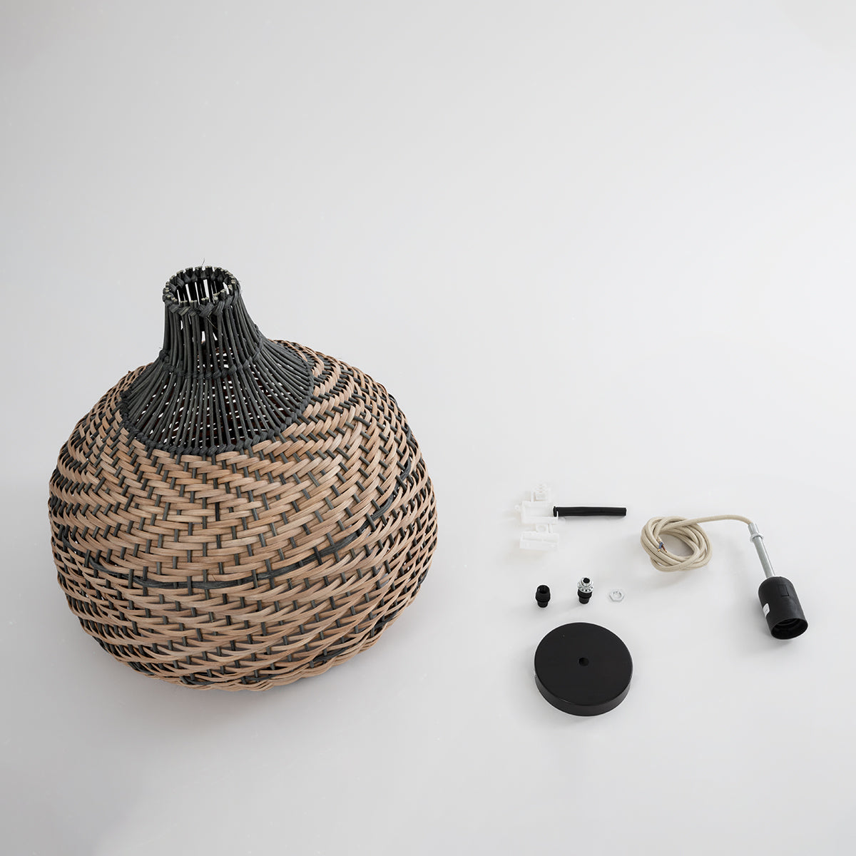 SEYCHELLES 01948 Boho Κρεμαστό Φωτιστικό Οροφής με Ντουί 1 x E27 AC 220-240V IP20 - Μπεζ & Χακί - Μ40 x Π40 x Υ40