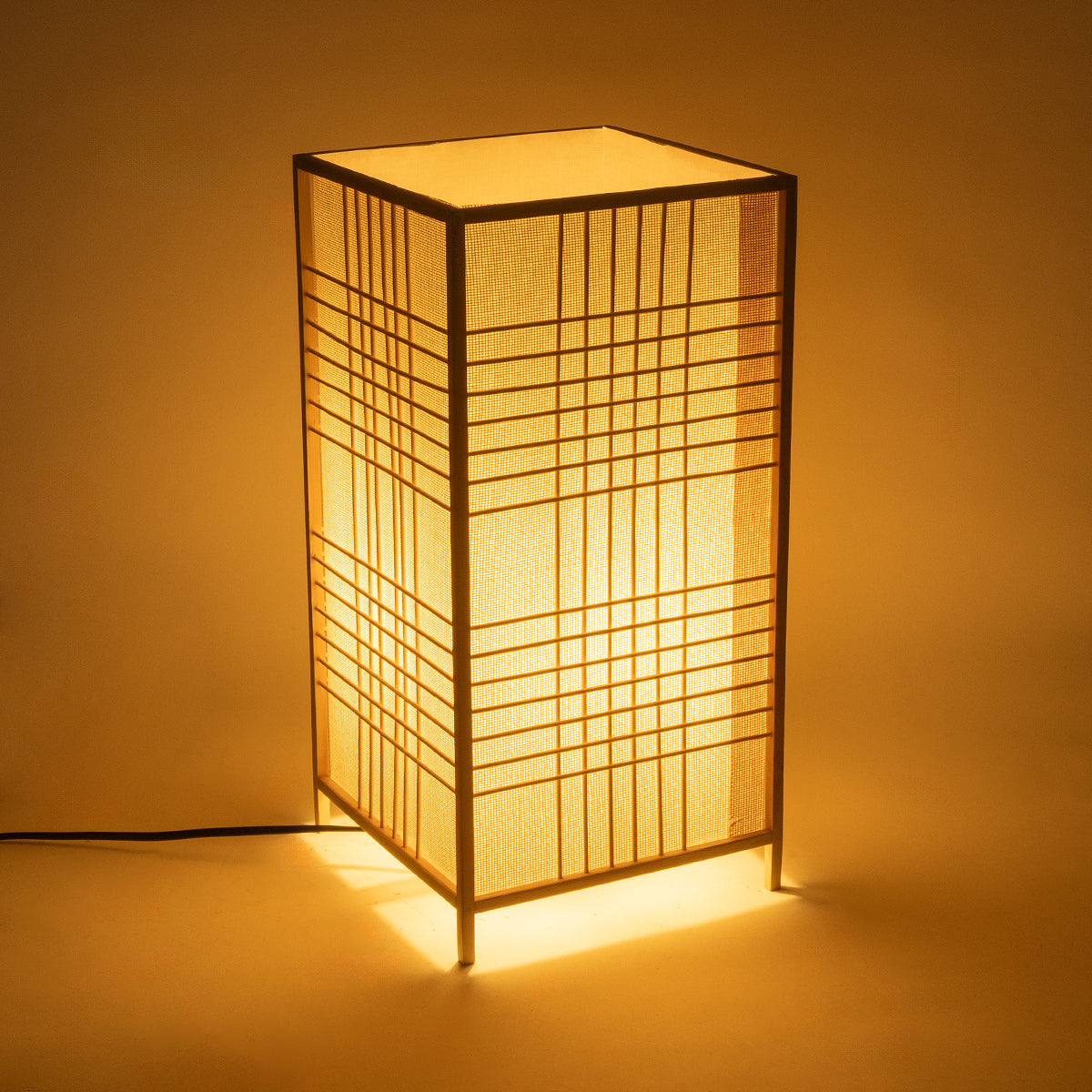 JUNIE 01997 Boho Επιδαπέδιο Φωτιστικό Πορτατίφ με Ντουί 1 x E27 AC 220-240V IP20 - Μπεζ - Μ20 x Π20 x Υ40