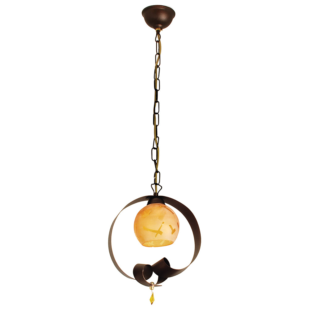 PDA 101-1 ΚΡΕΜ 1/Φ ΣΚΟΥΡΙΑ ΠΟΡΤΟΚΑΛΙ ΓΥΑΛΙ 1xΕ27 Φ28x115