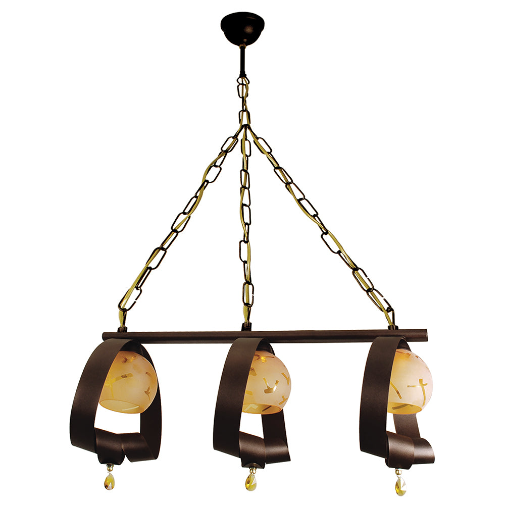 PDA 103-3 3/Φ ΡΑΓΑ ΠΟΡΤΟΚΑΛΙ ΓΥΑΛΙ 3xΕ27 70x20x110