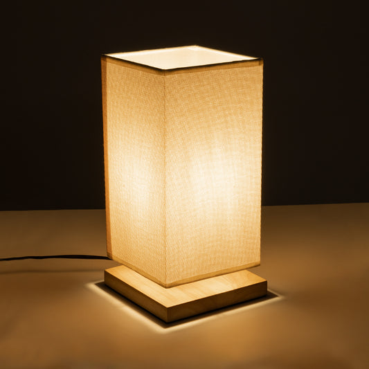 ARUBA 02041 Boho Επιτραπέζιο Φωτιστικό Πορτατίφ με Ντουί 1 x E27 AC 220-240V IP20 - Μπεζ - Μ15 x Π15 x Υ30