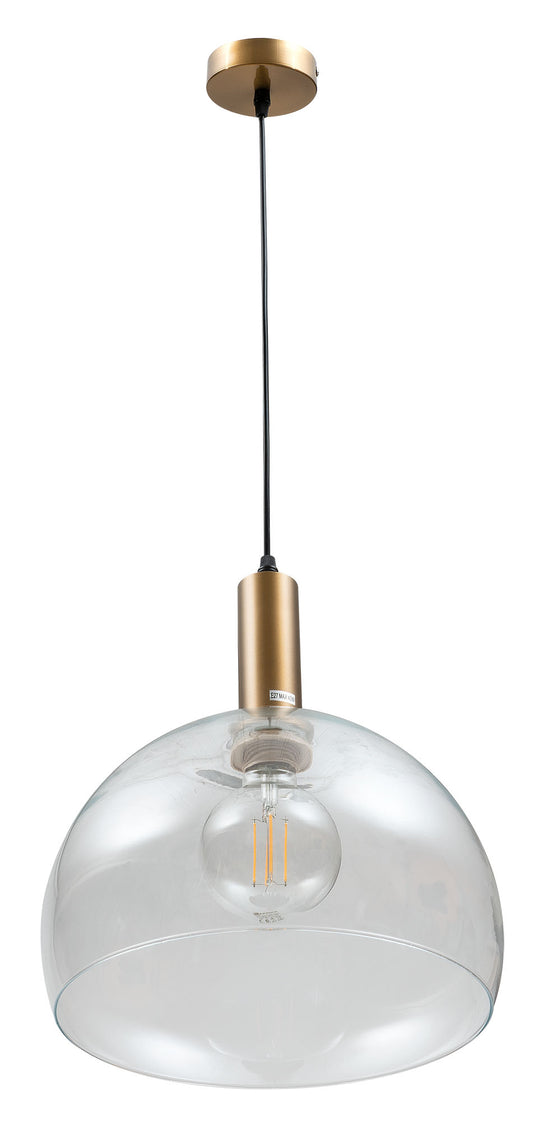 PDT 1458 TR # 1/Φ ΓΥΑΛΙΝΟ ΗΜΙΣΦΑΙΡΙΟ ΔΙΑΦΑΝΟ 1xΕ27 Φ28x120