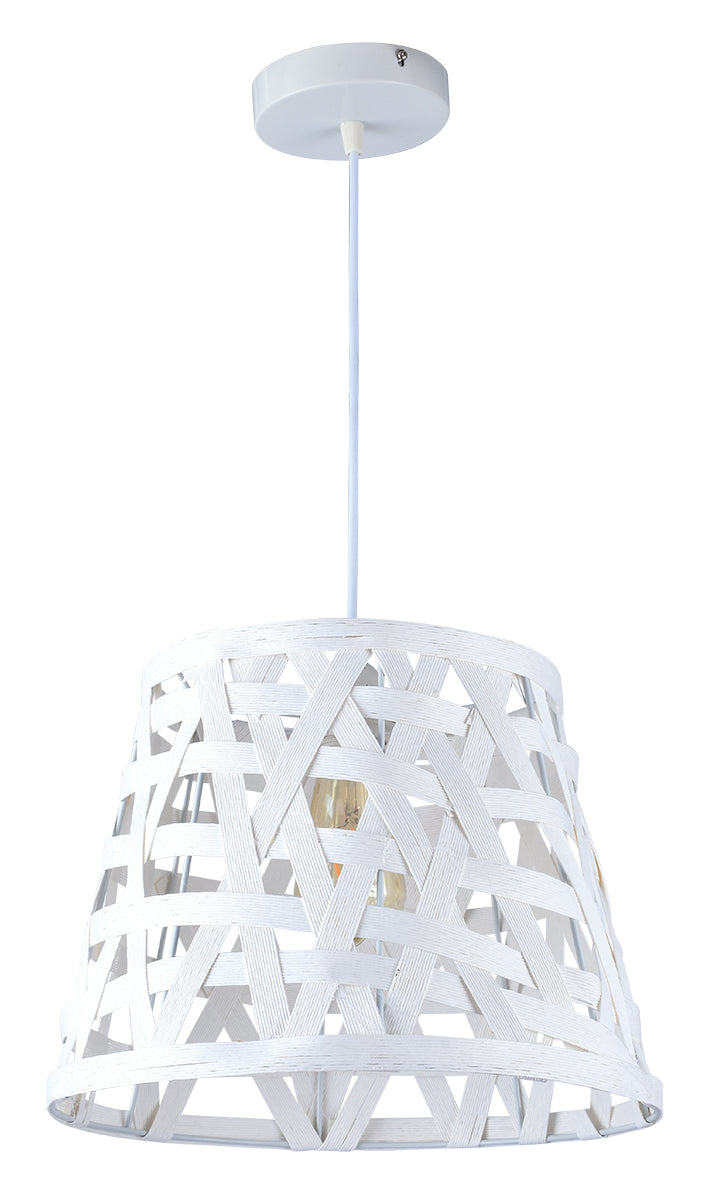 PDC 1022-1 # 1/Φ ΛΕΥΚΟ ΠΛΕΚΤΟ Τ. RATAN 1xΕ27 Φ34x90