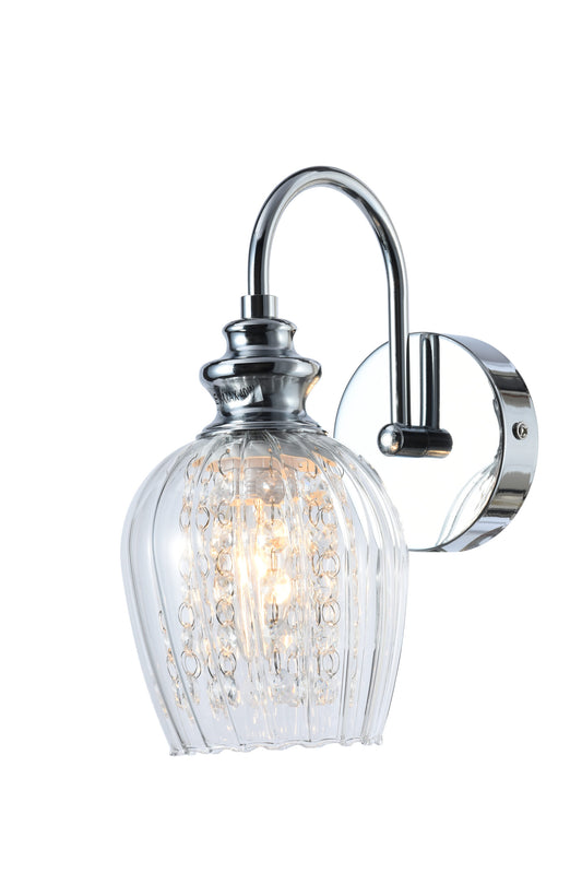 WLC 1254 # ΑΠΛΙΚΑ ΝΙΚΕΛ ΜΕ ΚΡΥΣΤΑΛΛΑ ΔΙΑΦΑΝΟ ΓΥΑΛΙ 1xE14 Φ12x24