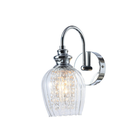 WLC 1254 # ΑΠΛΙΚΑ ΝΙΚΕΛ ΜΕ ΚΡΥΣΤΑΛΛΑ ΔΙΑΦΑΝΟ ΓΥΑΛΙ 1xE14 Φ12x24