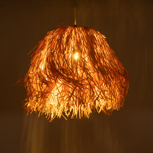 GUADELOUPE 02154 Boho Κρεμαστό Φωτιστικό Οροφής με Ντουί 1 x E27 AC 220-240V IP20 - Μπεζ - Μ50 x Π50 x Υ40