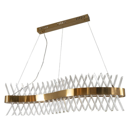 PDC 679 GD ΡΑΓΑ LED ΣΤΕΦΑΝΙ ΣΧΗΜΑ "S" ΚΑΙ ΚΡΥΣΤΑΛΛΑ 105x9x100