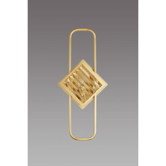 WLC 2473 ΑΠΛΙΚΑ ΧΡΥΣΗ ΠΑΡΑΛ/ΜΗ ΜΕ ΤΕΤΡΑΓΩΝΟ ΠΛΑΙΣΙΟ ΚΡΥΣΤΑΛΛΟ 2xΕ14 28x8x58