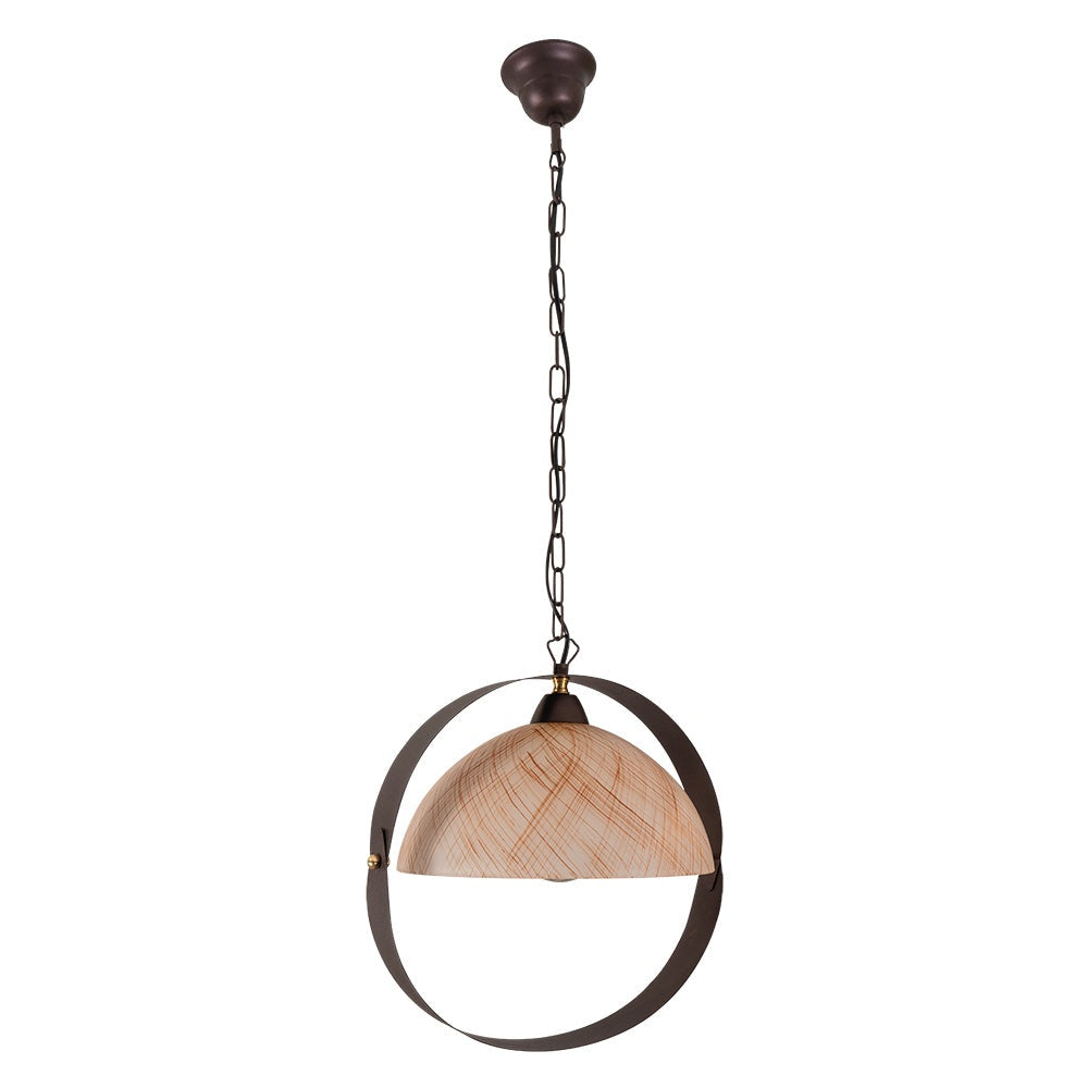 PDA 109 1/Φ ΓΥΑΛΙΝΟ ΚΑΦΕ ΜΕ ΛΑΜΕΣ ΚΥΚΛΟΣ 1xΕ27 Φ40x90