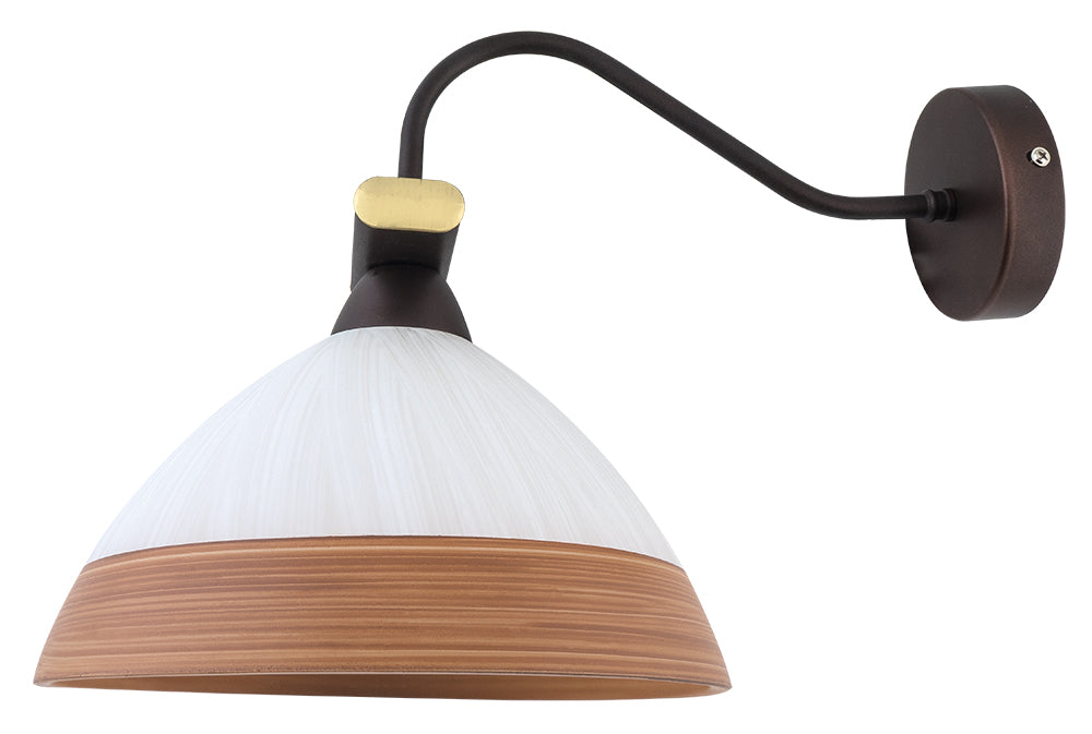 WLA 120 ΑΠΛΙΚΑ ΣΚΟΥΡΙΑ ΓΥΑΛΙ ΛΕΥΚΟ/ΚΑΦΕ ΦΑΣΑ 1xΕ27 37x27εκ