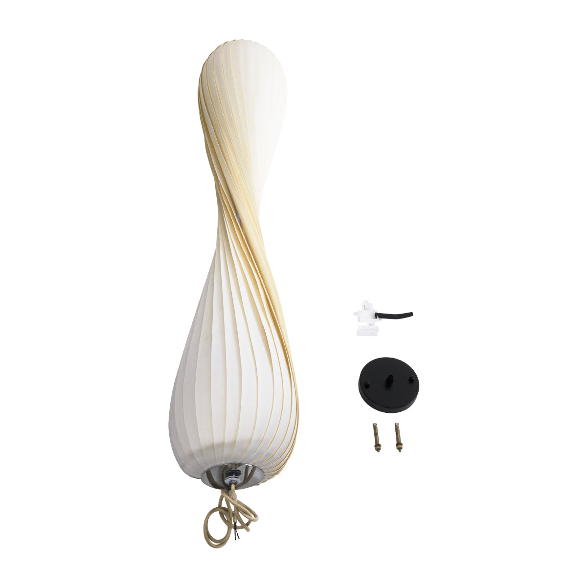 PRAIA 02317 Μοντέρνο Κρεμαστό Φωτιστικό Οροφής Δίφωτο 2 x E27 AC220-240V IP20 - Φ25 x Υ145cm - Μπεζ Λευκό Λεπτό Φύλλο Ξύλου Πλέγμα