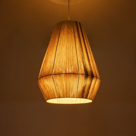 SALERNO 02334 Boho Κρεμαστό Φωτιστικό Οροφής με Ντουί 1 x E27 AC 220-240V IP20 - Μπεζ & Καφέ - Μ50 x Π50 x Υ60