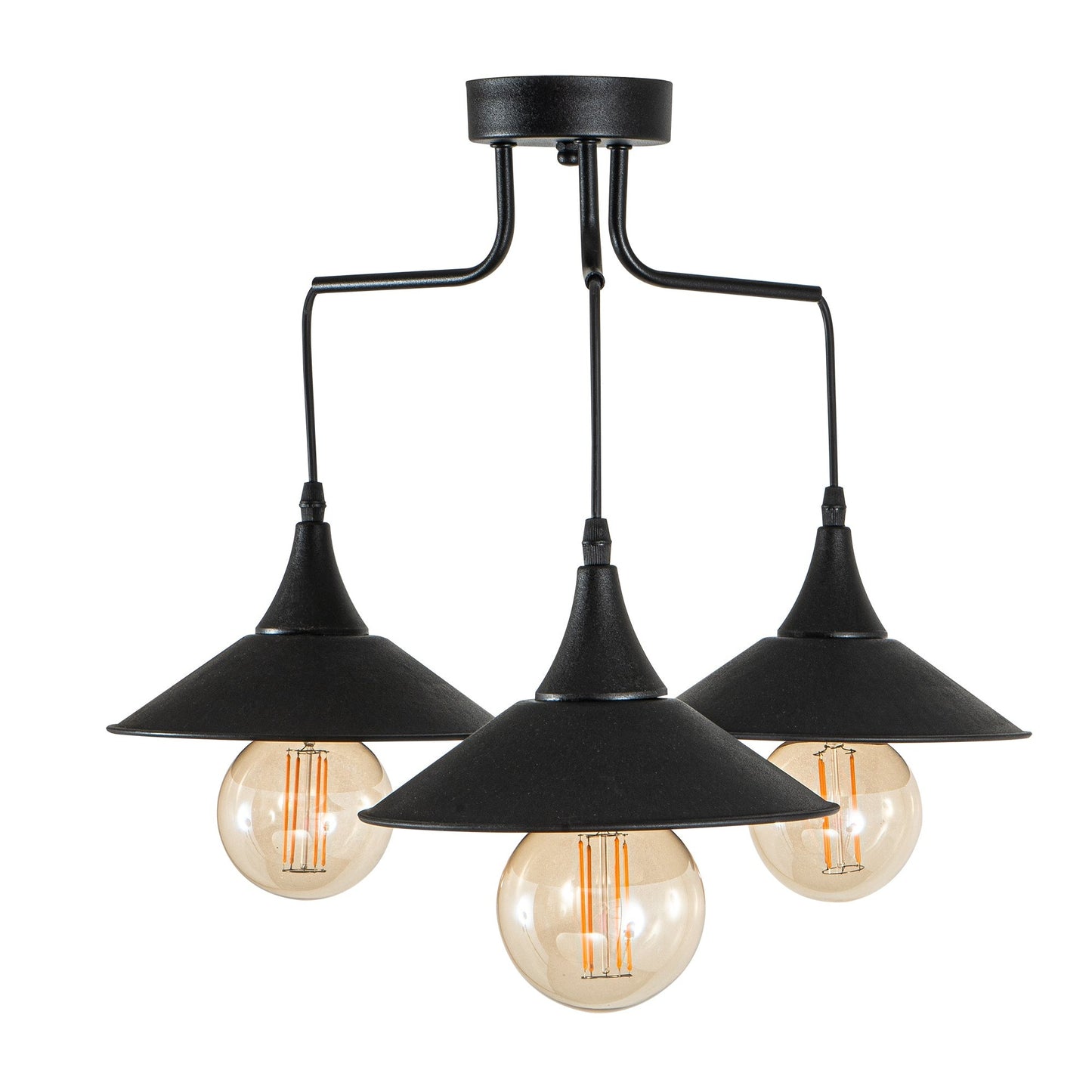 PDT 1246-3 # ΟΡΟΦΗΣ 3/Φ ΜΕ ΠΛΑΣΤΙΚΕΣ ΚΑΜΠΑΝΕΣ ΜΑΥΡΕΣ ΚΑΙ ΡΟΖΕΤΑ ΠΛΑΣΤΙΚΗ Ε27 Φ50x35