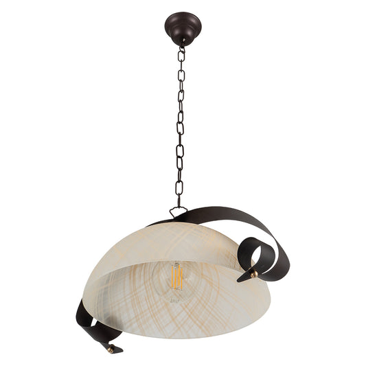 PDA 166 ΚΡΕΜΑΣΤΟ 1/Φ ΣΚΟΥΡΙΑ ΜΕΛΙ ΓΥΑΛΙ ΜΕ ΝΕΡΑ 1xΕ27 Φ50x90