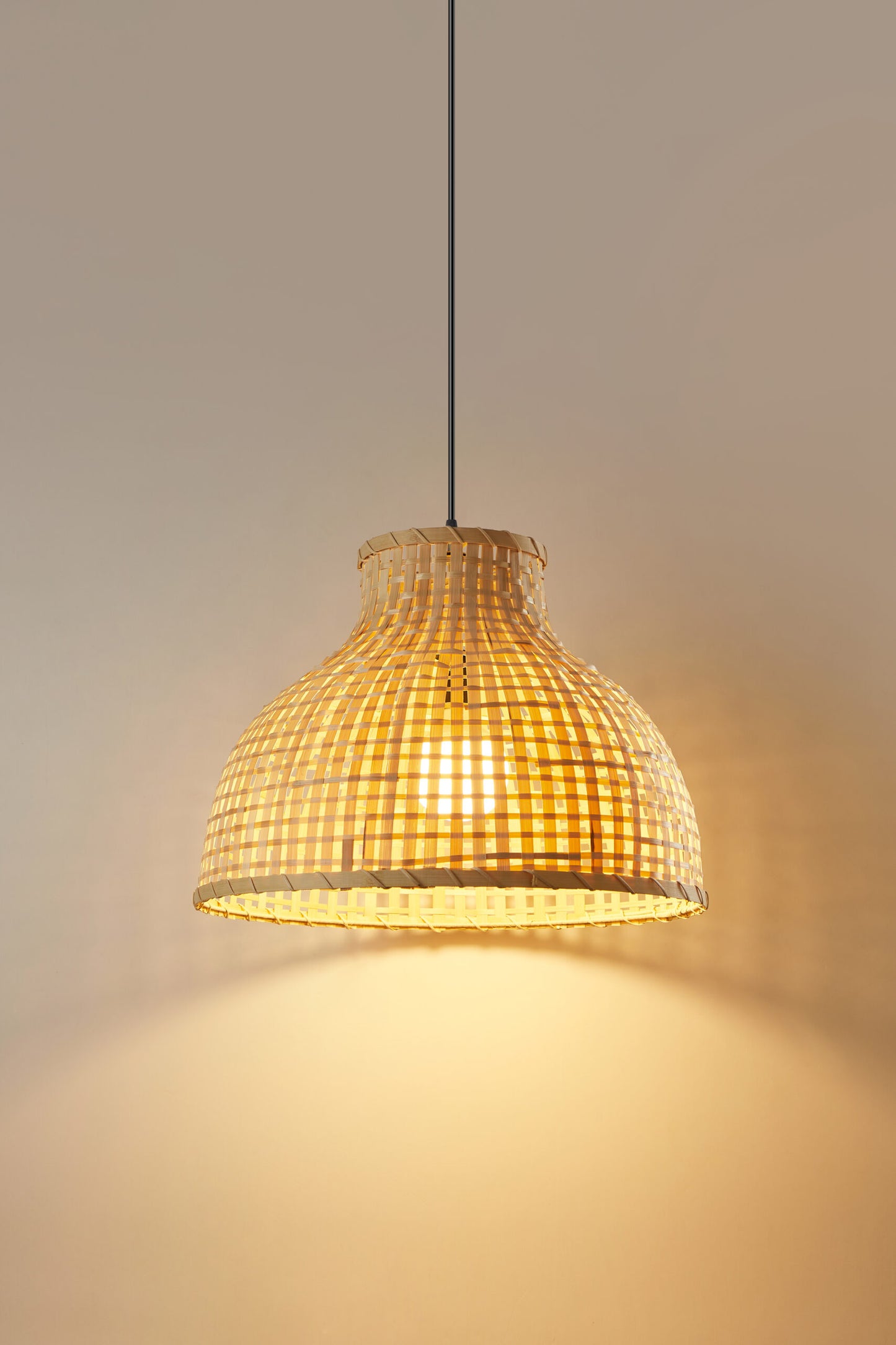 PDC 6827-50 1/Φ ΜΠΑΜΠΟΥ ΦΥΣΙΚΟ ΚΑΜΠΑΝΑ ΜΕ ΑΡΑΙΗ ΠΛΕΞΗ 1xΕ27 Φ50x(35-115)