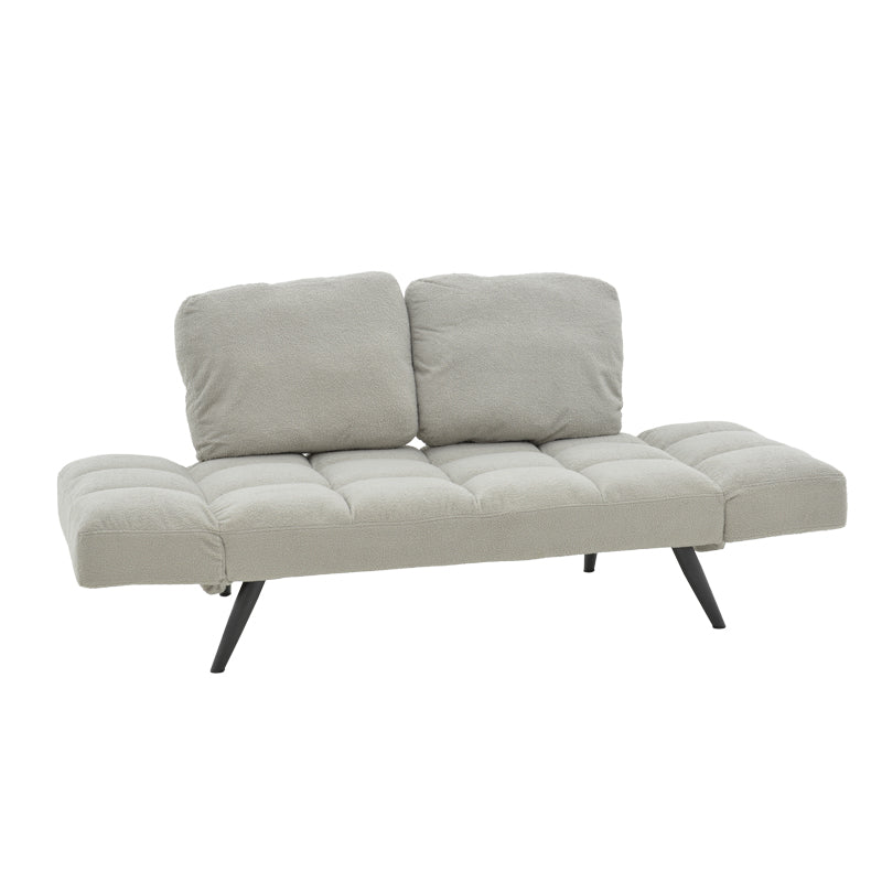 Καναπές - Κρεβάτι 3Θέσιος Jackie Μπουκλέ Ιβουάρ-Μέταλλο Μαύρο 190X80X74
