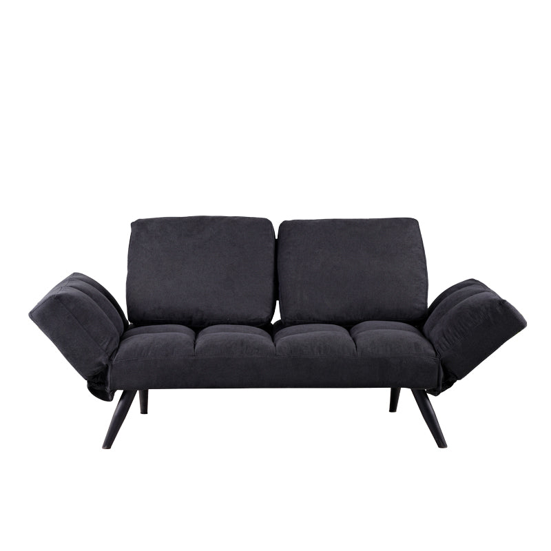 Καναπές - Κρεβάτι 3Θέσιος Jackie Ύφασμα Ανθρακί-Μέταλλο Μαύρο 190X80X74