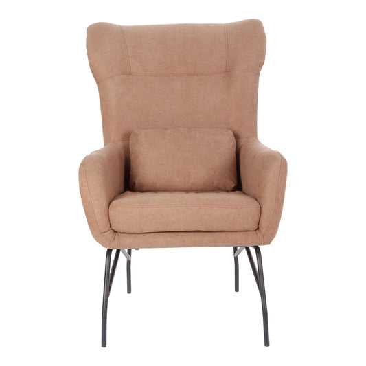 Πολυθρόνα - Μπερζέρα Rimbo Σάπιο Μήλο Βελούδο-Πόδι Μαύρο Μέταλλο 66x81x102