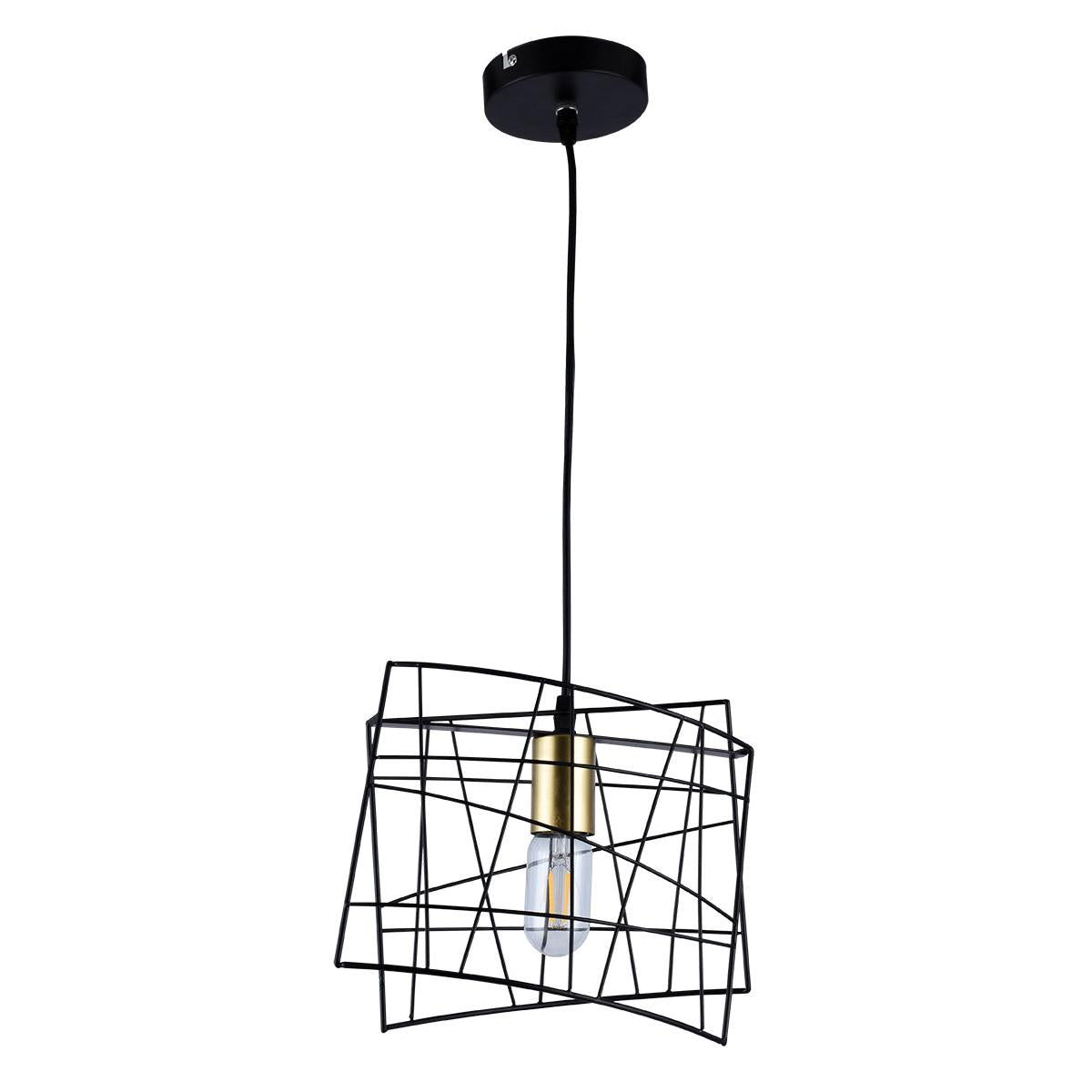 PDC 6089 BK 1/Φ ΜΕΤΑΛΛΙΚΟ ΤΕΤΡΑΓΩΝΑ ΠΛΑΙΣΙΑ ΑΝΙΣΟΠΕΔΑ & ΟΞΥΝΤΕ ΛΕΠΤΟΜΕΡΕΙΑ 1xΕ27 32x15x(20-90)