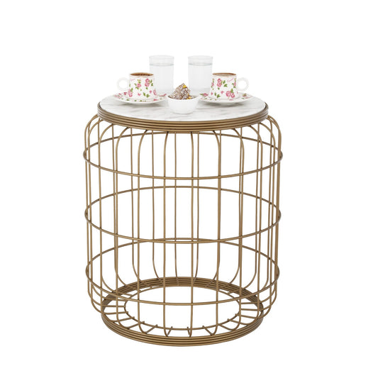 TBH-06 AB ΤΡΑΠΕΖΑΚΙ ΟΞΥΝΤΕ ΚΙΟΥΡΤΟΣ ΠΛΕΓΜΑ ΣΧΕΔΙΟ ΜΑΡΜΑΡΟ Φ42x46