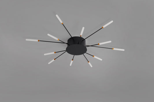 CCC 709-12 # LED ΟΡΟΦΗΣ ΜΑΥΡΟ ΑΚΤΙΝΕΣ Φ80x7