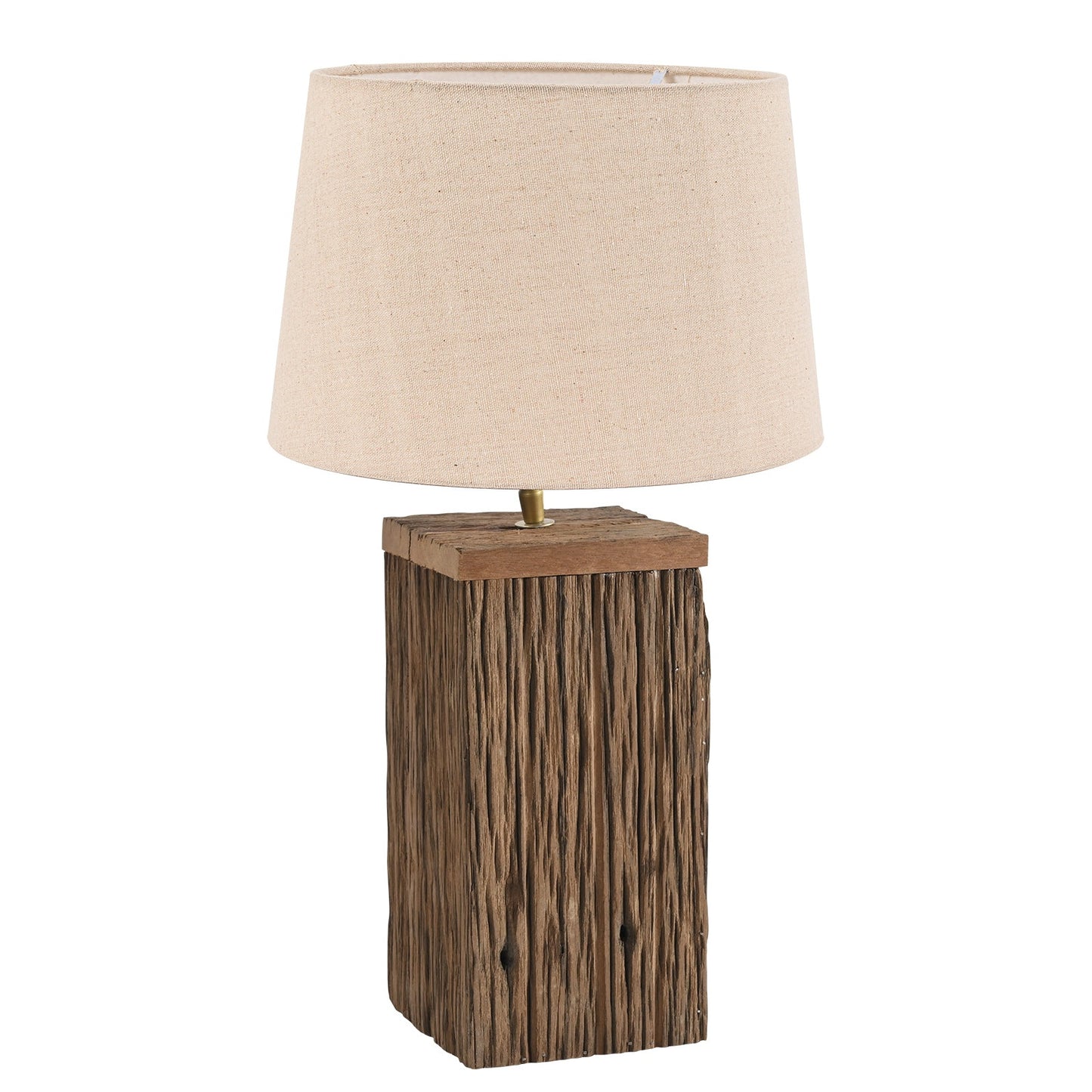 TLI 6347 40BG ΕΠΙΤΡΑΠΕΖΙΑ ΛΑΜΠΑ ΤΕΤΡΑΓΩΝΗ ΑΠΟ ΑΝΑΚΥΚΛΩΜΕΝΟ ΞΥΛΟ ΜΕ ΑΜΠΑΖΟΥΡ ΜΠΕΖ 1xΕ27 Φ40x(40-66)