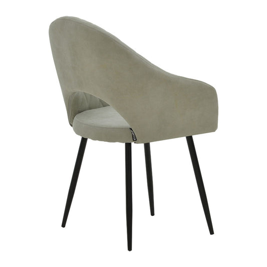 Πολυθρόνα Macie Ύφασμα Antique Γκρι-Μαύρο 58x50x85