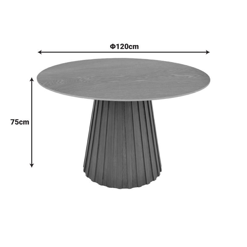 Table Franzel MDF Walnut D120x75