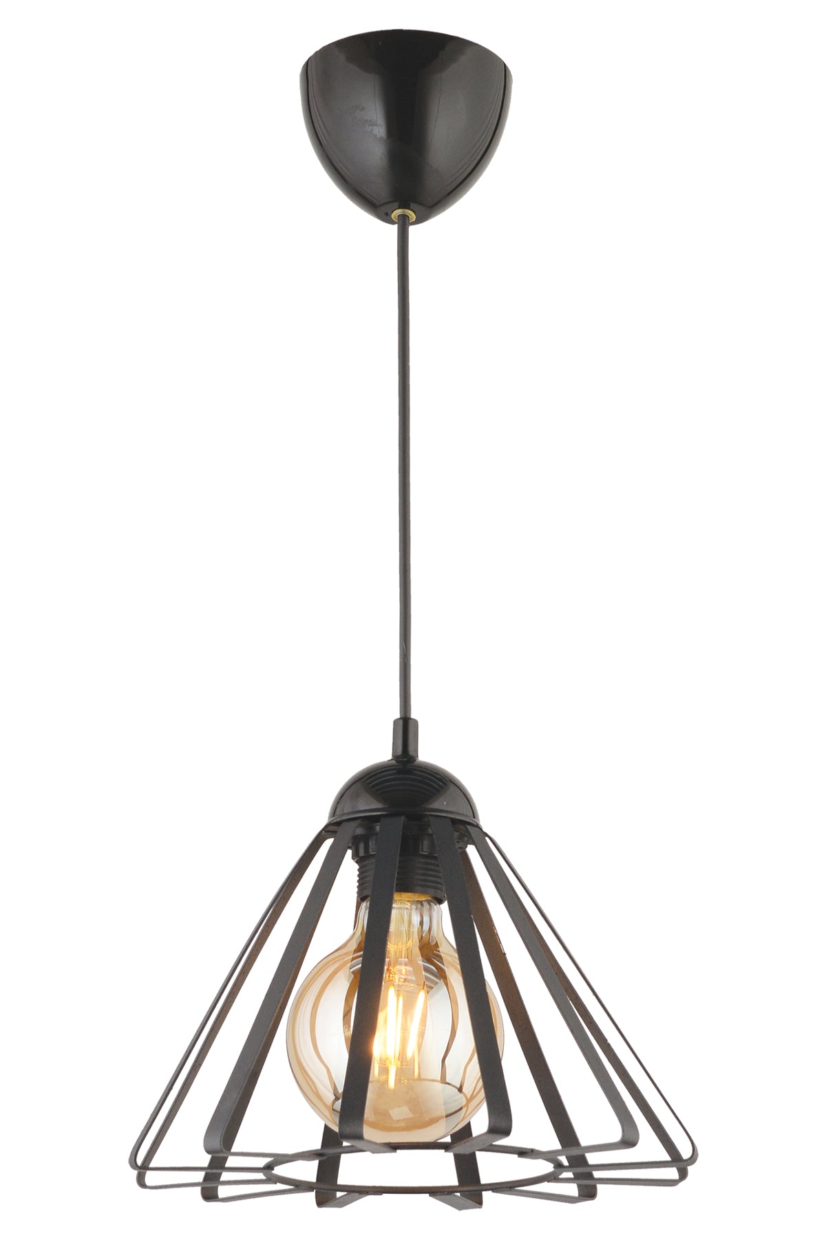 PDT 1255-1 BK 1/Φ ΜΕΤΑΛΛΙΚΟ ΤΡΙΓΩΝΟ 1xΕ27 Φ20x(16-80)