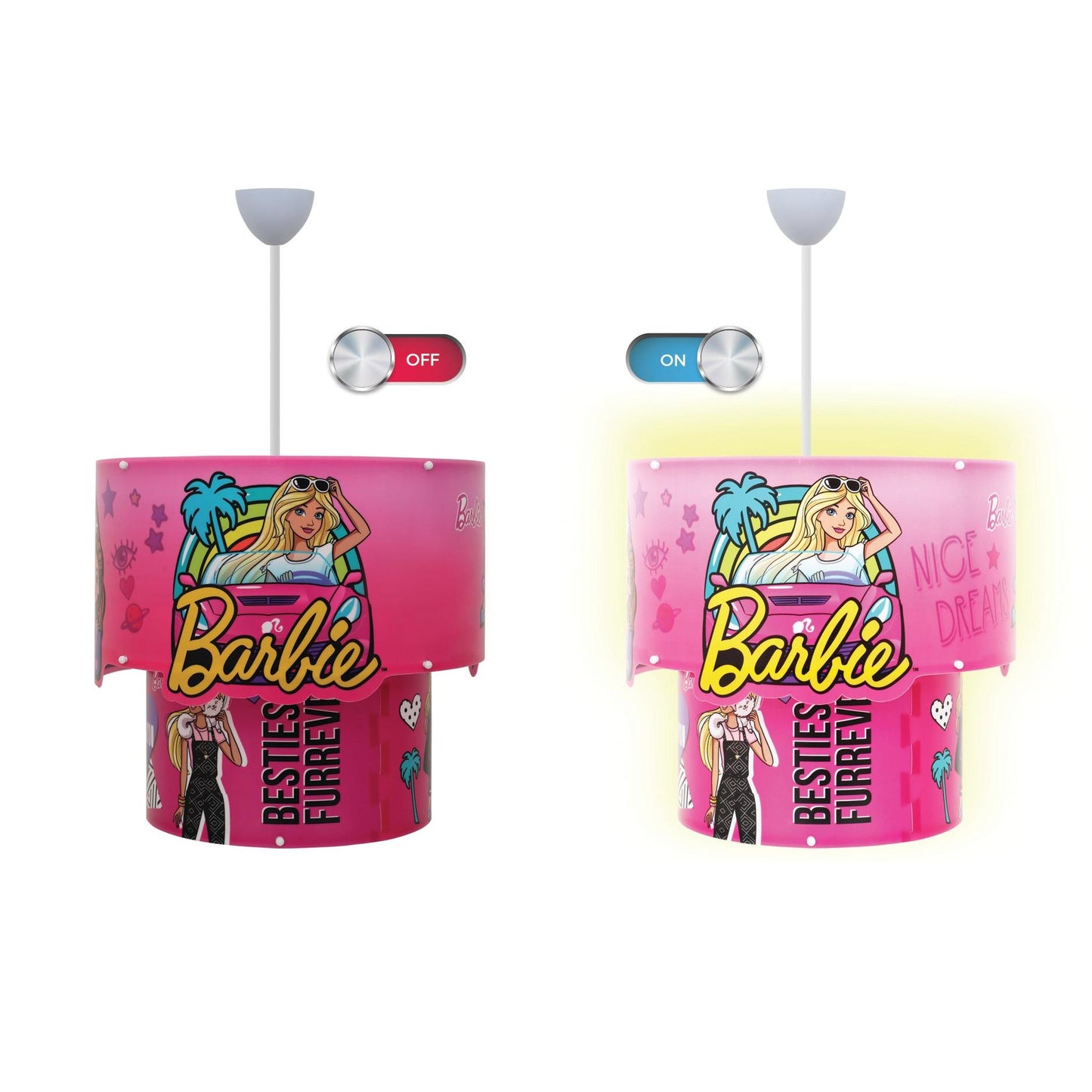PDT 4352 B ΚΡΕΜ. 1/Φ 3D ΔΙΠΛΟ ΠΑΙΔΙΚΟ BARBIE 1xΕ27 Φ30x(28-70)