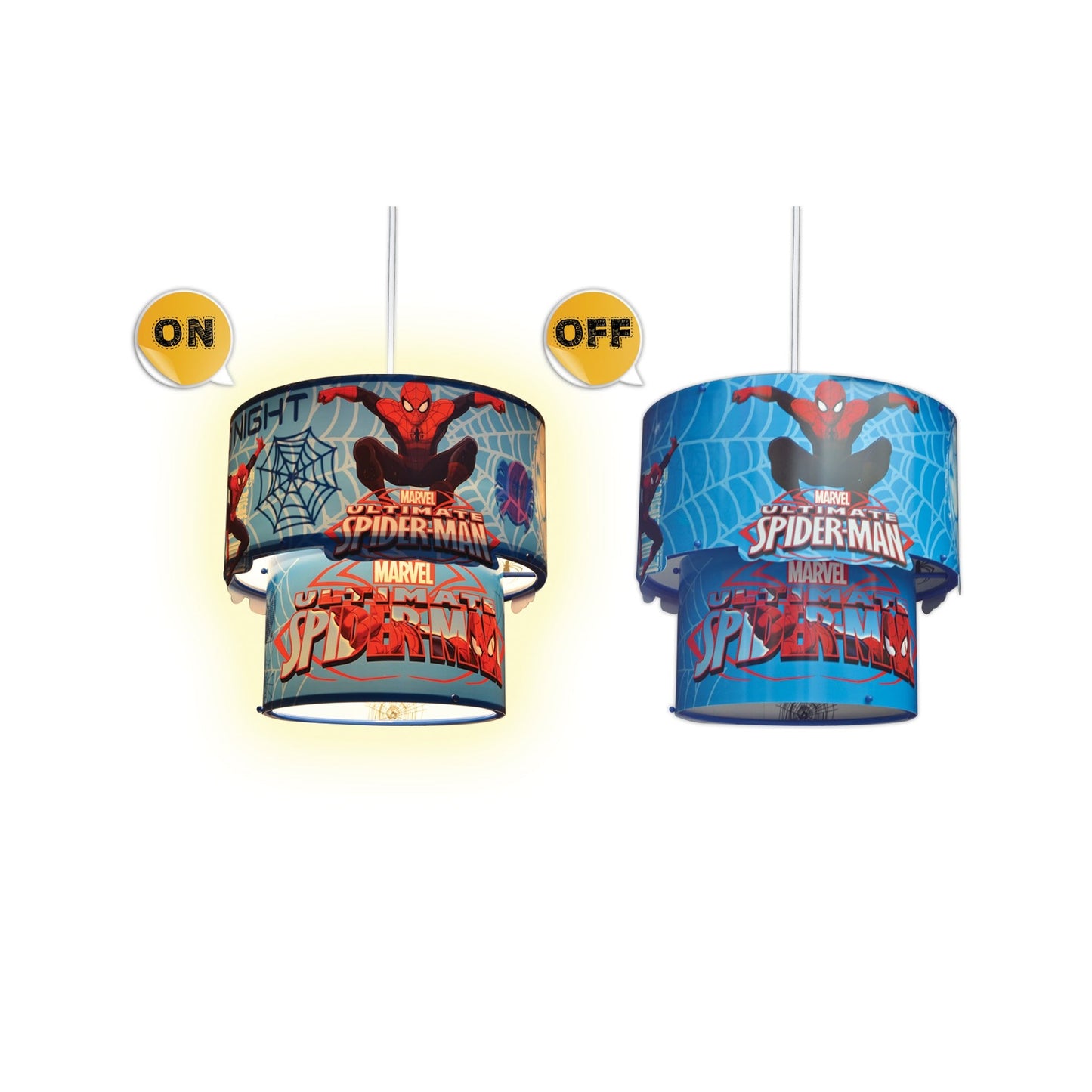 PDT 4352 SM ΚΡΕΜ. 1/Φ ΔΙΠΛΟ ΠΑΙΔΙΚΟ SPIDERMAN 1xΕ27 Φ30x(28-70)