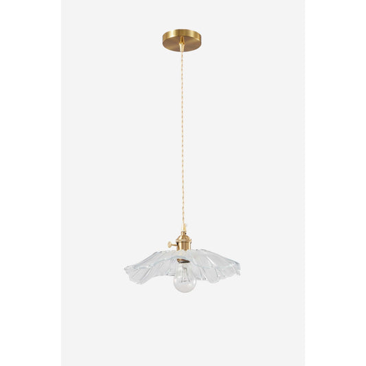 PDC 1488 1/Φ ΚΡΕΜΑΣΤΟ VINTAGE ME ΓΥΑΛΙ ΛΟΥΛΟΥΔΙ 1xΕ27 Φ28x70