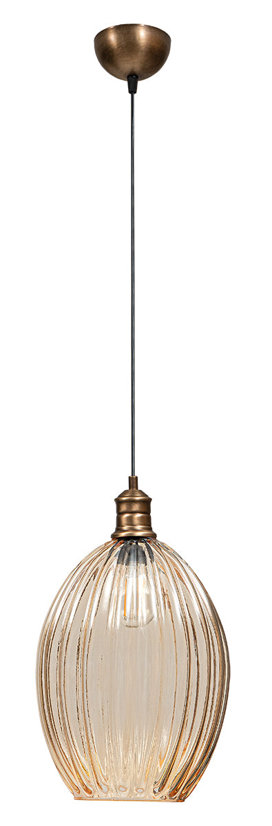 PDT 1455-22 ΗN 1/Φ ΓΥΑΛΙΝΟ ΟΒΑΛ ΜΕΛΙ 1xΕ27 Φ22x(29-130)