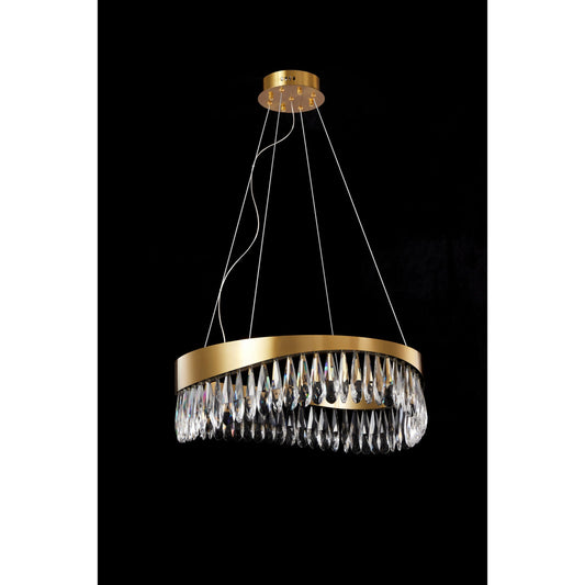 PDC 708-60 ΚΡΕΜΑΣΤΟ LED ΣΑΝ ΚΥΜΑ ΜΕ ΚΡΥΣΤΑΛΛΑ Φ60x100
