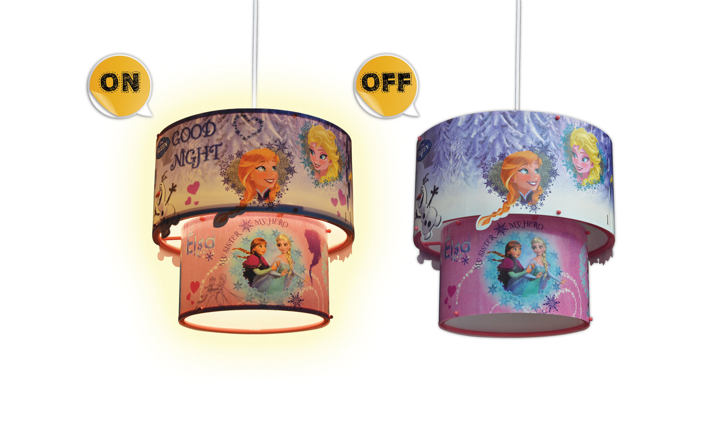 PDT 4352 F ΚΡΕΜ. 1/Φ ΔΙΠΛΟ ΠΑΙΔΙΚΟ FROZEN 1xΕ27 Φ30x(28-70)