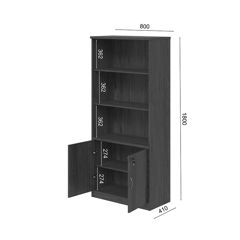 Βιβλιοθήκη Γραφείου Επαγγελματική Fesialo Wenge 80x40x180