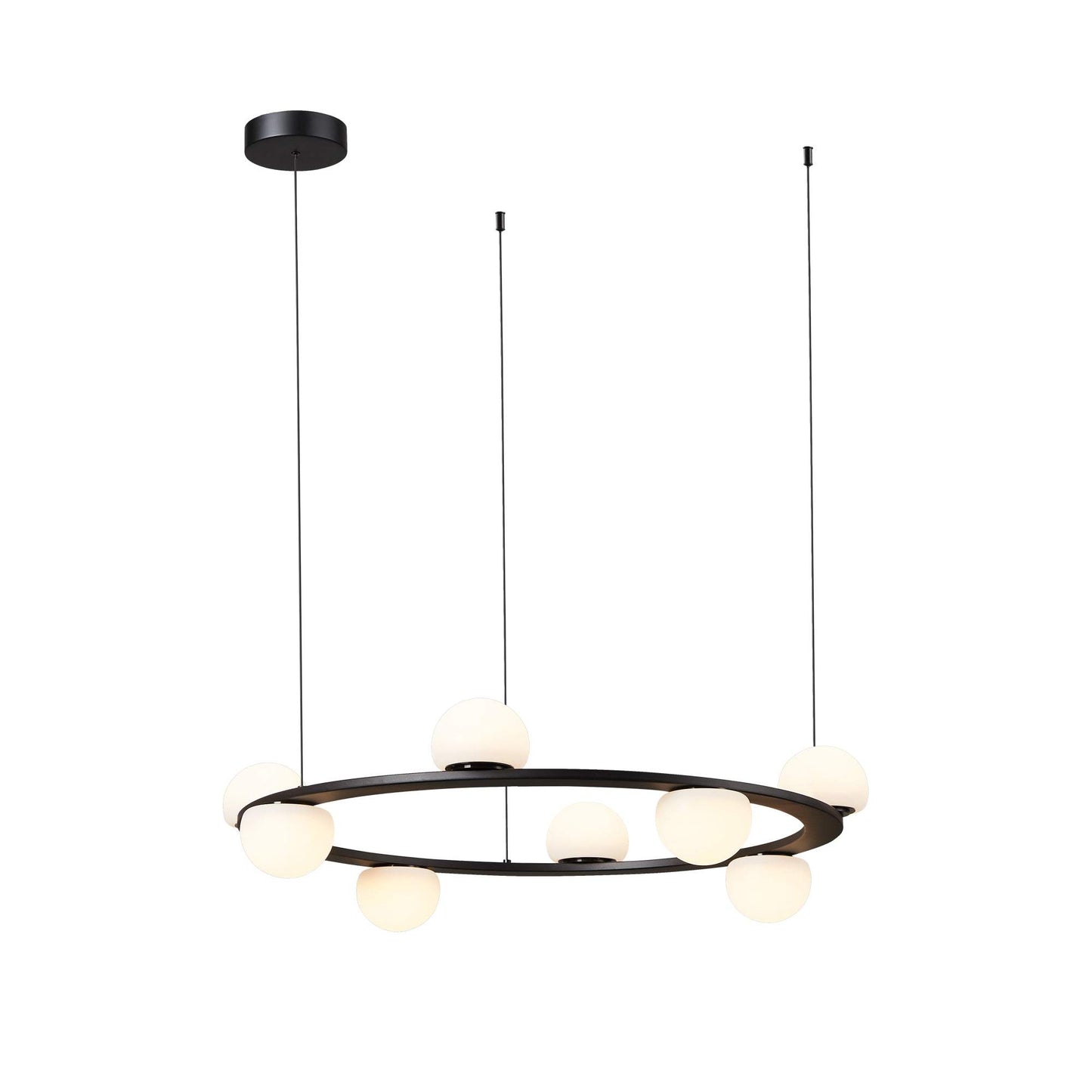 PDC 565-8 ΠΟΛΥΦΩΤΟ 8/Φ LED ΜΑΥΡΟ ΜΕ ΓΛΟΜΠΟΥΣ 8x7W 3000K 3300 LUM Φ90x100