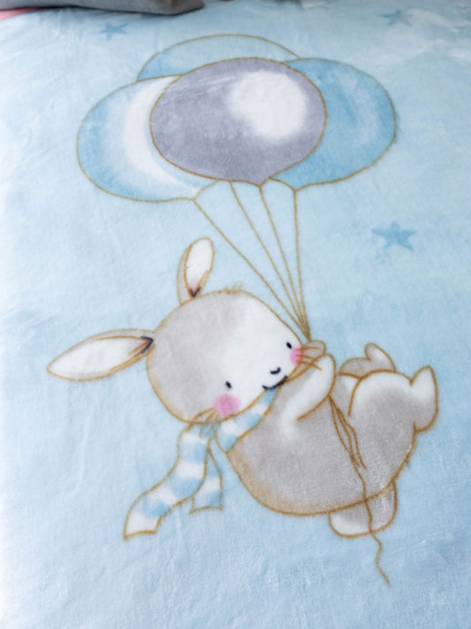 Κουβέρτα Βελουτέ Κούνιας 1546 Blue 110x140εκ