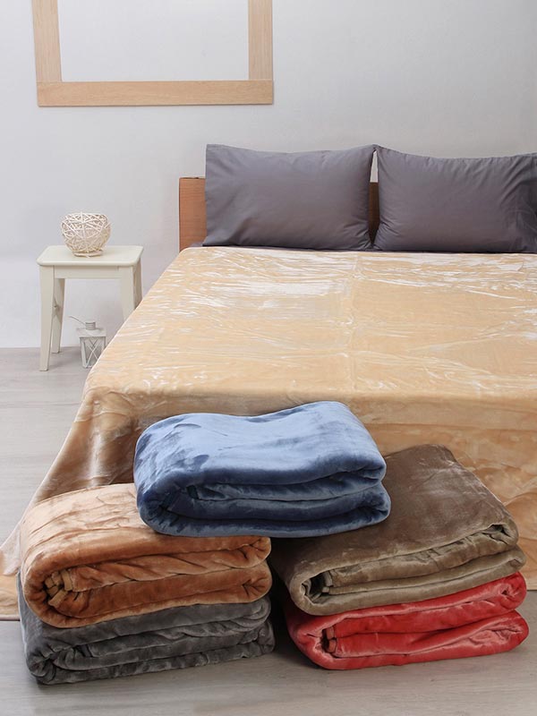Κουβέρτα Βελούδινη Iris Coral Υπέρδιπλη 220x240εκ