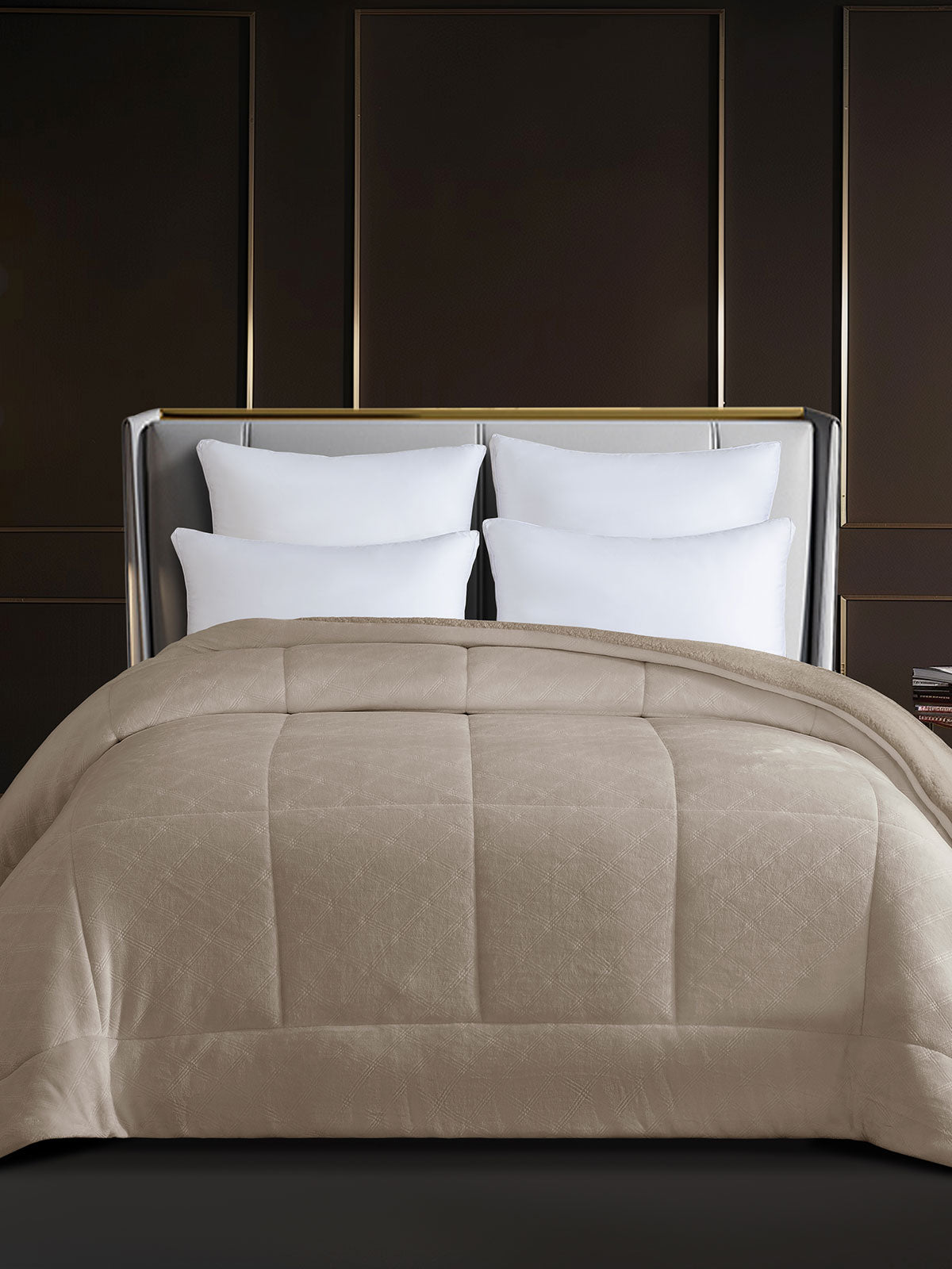 Κουβερτοπάπλωμα Dalia Mocha Μονό 160x220εκ