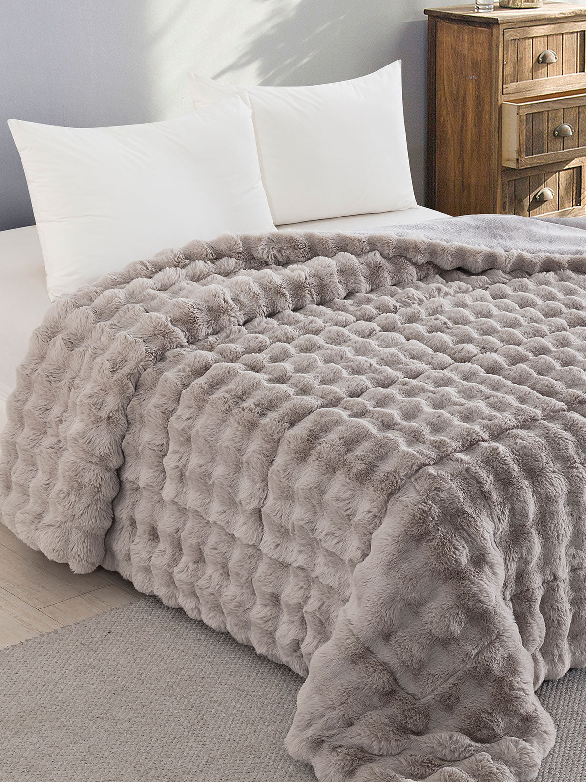 Κουβερτοπάπλωμα Rabbit Light Grey King Size 240x250εκ