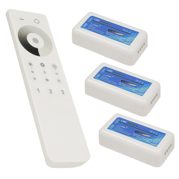 Ασύρματο LED Dimmer με Χειριστήριο Αφής 2.4G RF για Τρία Groups 12v (432w) - 24v (864w) DC 04238