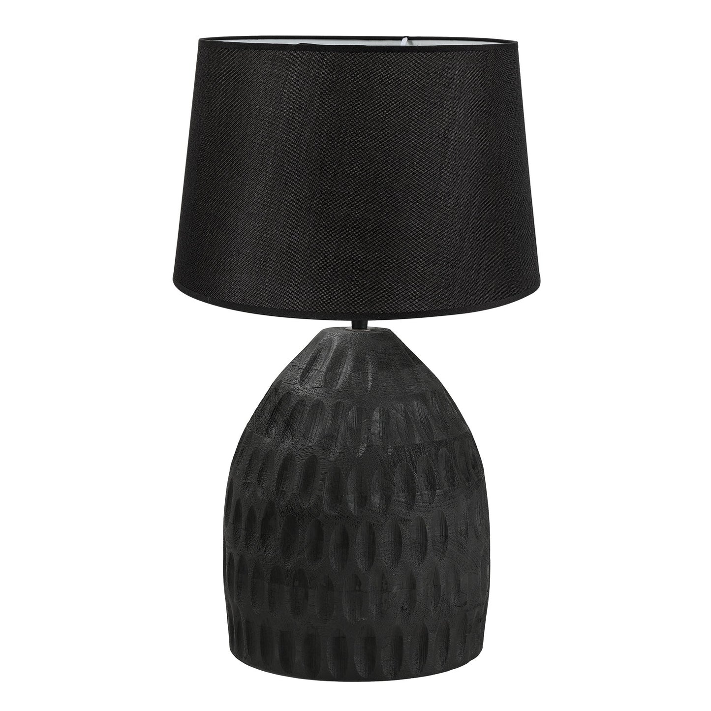 TLI 6331 40BK ΕΠΙΤΡΑΠΕΖΙΑ ΛΑΜΠΑ ΜΑΥΡΗ ΞΥΛΙΝΗ ΜΕ ΑΜΠΑΖΟΥΡ ΜΑΥΡΟ 1xΕ27 Φ40x(35-61)