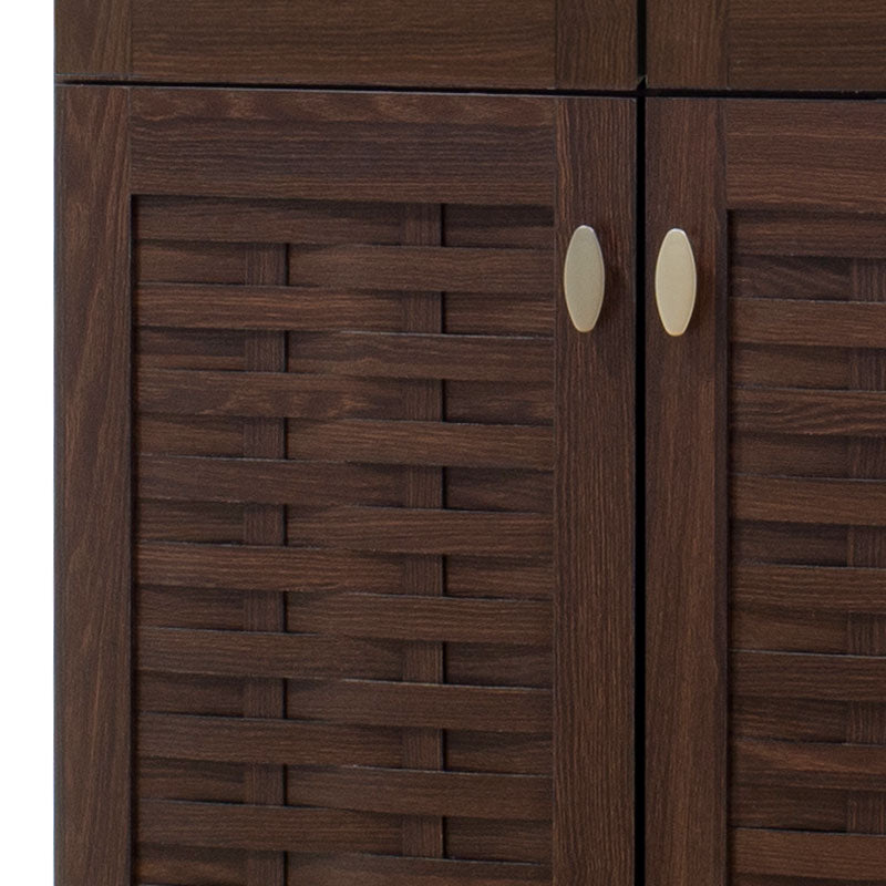 Παπουτσοθήκη-Ντουλάπα Mantam 24 Ζεύγων Χρώμα Καρυδί 78x40x170,5