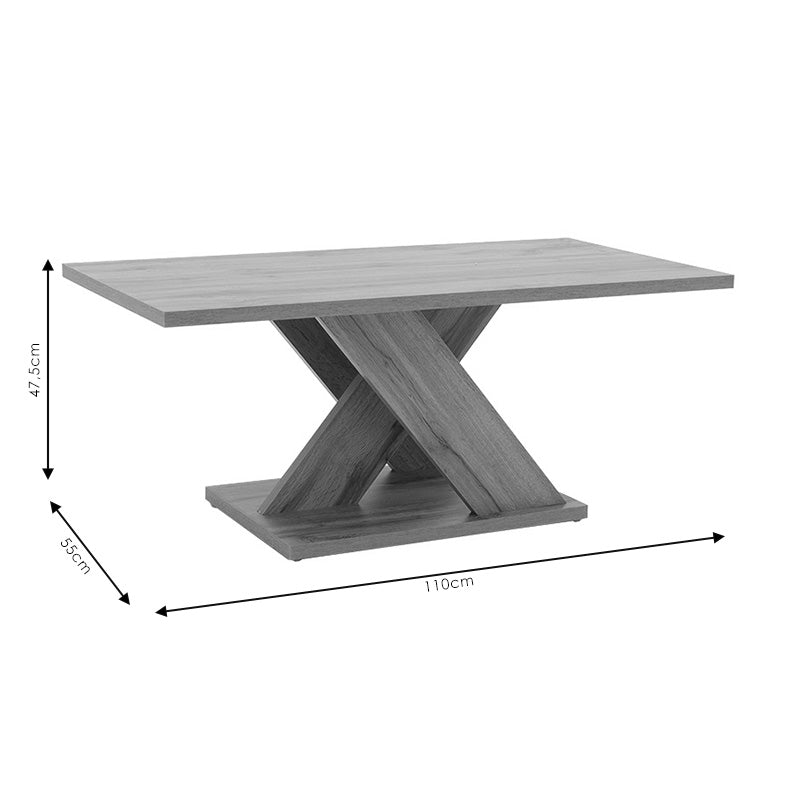 Τραπέζι Σαλονιού Solange Χρώμα Sonoma 110x55x47.5