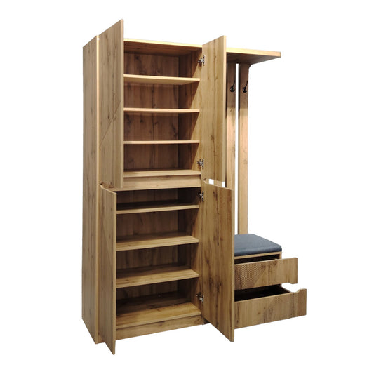 Έπιπλο Εισόδου Zomie σε Oak Απόχρωση 131x41.5x180.4