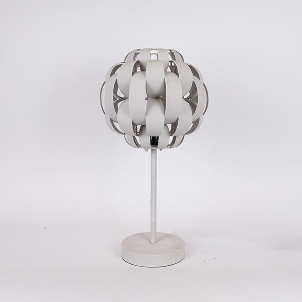 ΕΠΙΤΡΑΠΕΖΙΟ ΦΩΤΙΣΤΙΚΟ ΜΕΤΑΛΛΙΚΟ ΛΕΥΚΟ 32.5x32.5x59.5