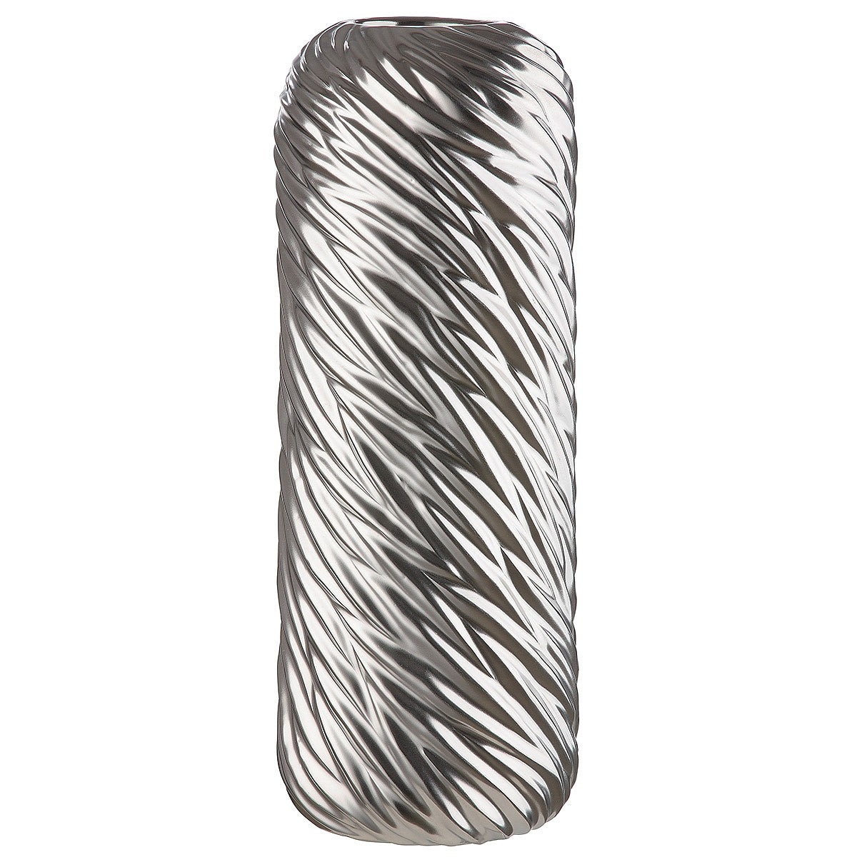 Βάζο Ασημί Κεραμικό 15x15x40